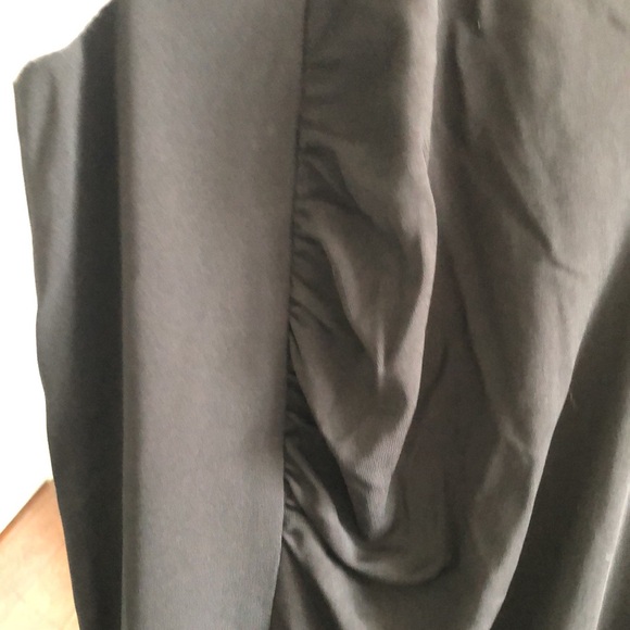 Sz8 Joseph Ribkoff elastic waist black ruched skirt - Picture 4 of 4